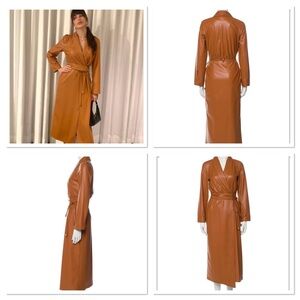 Nanushka Vegan Leather Trench Coat XS
